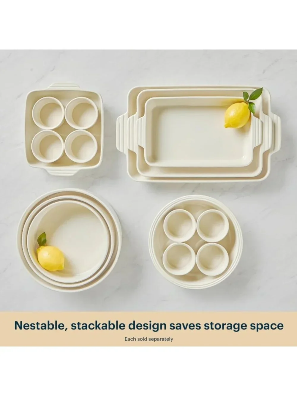 2QT Rectangular Ceramic Baking Dish with Handles - Versatile Casserole Dish